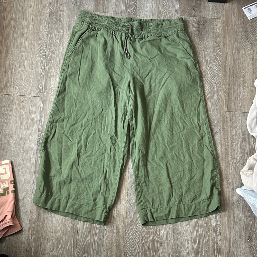 Time and Tru Women's Green Wide Leg Pants